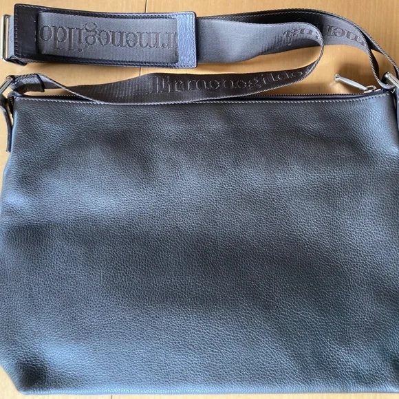 Ermenegildo Zenga Dark Brown Leather Messenger Bag - Picture 4 of 6